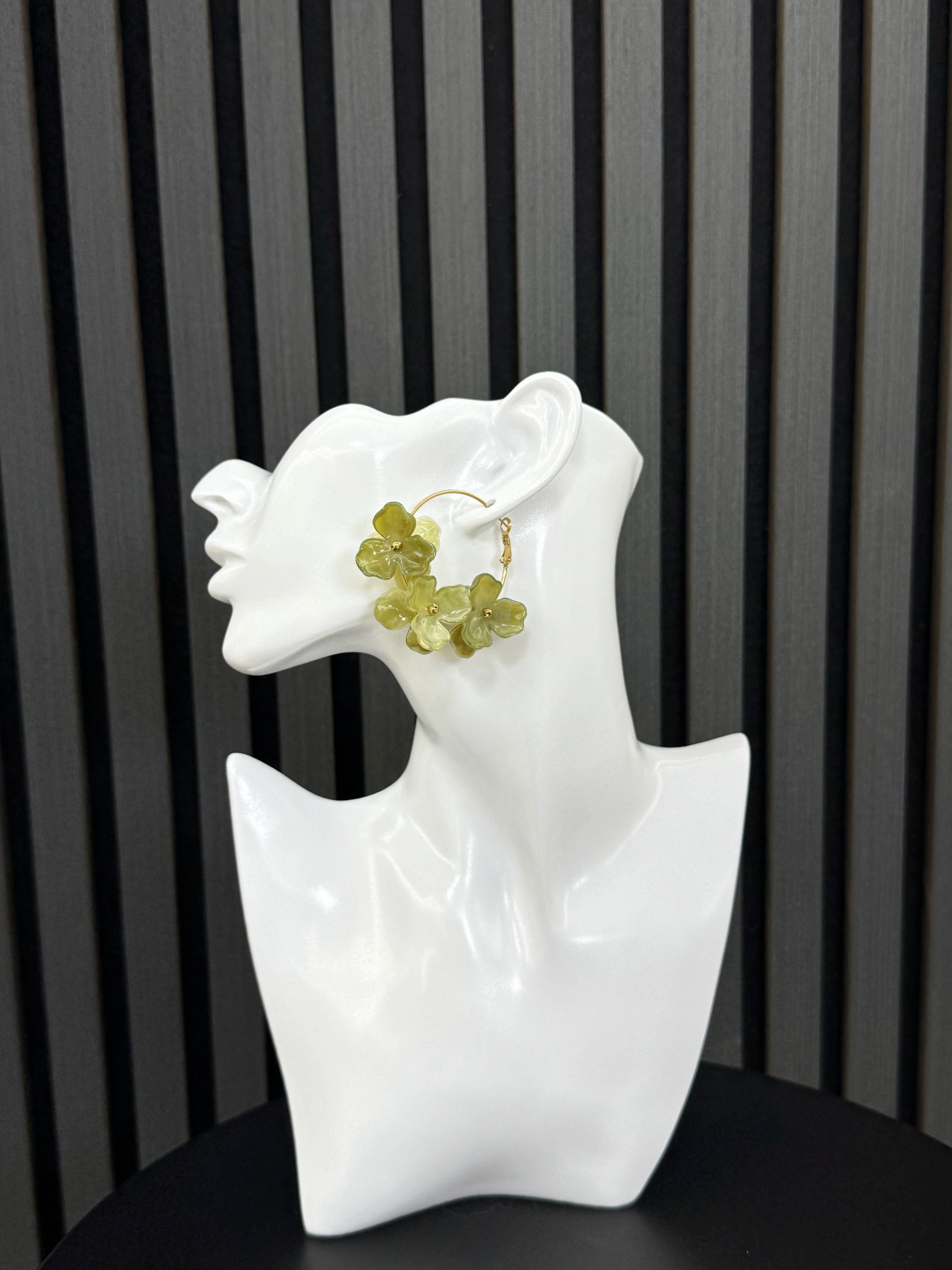 Boucles d'oreilles Lila Verte